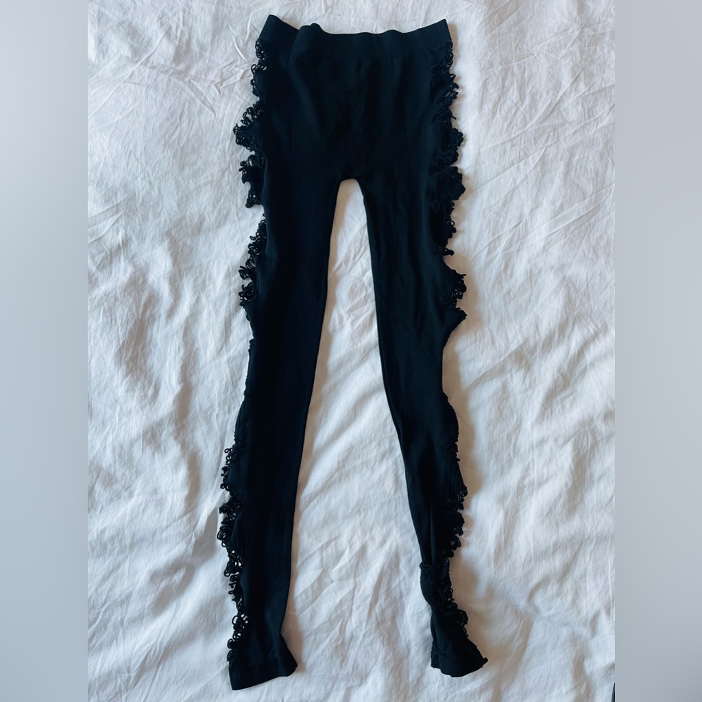 Black Cutout Clubwear Tights